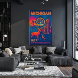 Michigan Heritage Art: Vibrant Cultural or Heritage Poster PosterGoat