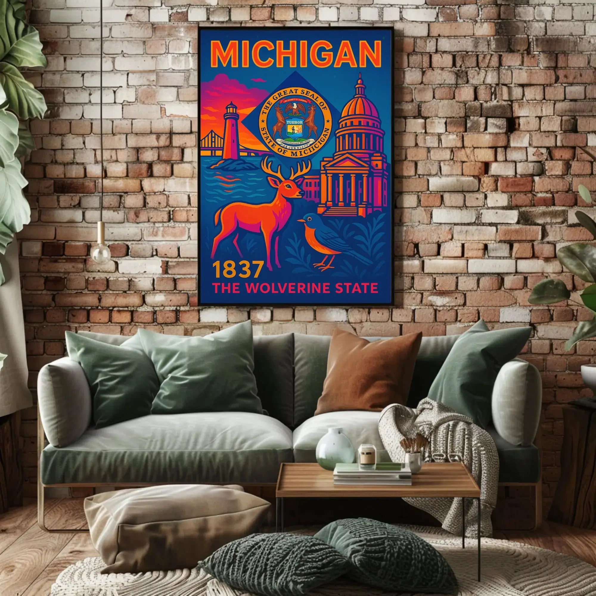 Michigan Heritage Art: Vibrant Cultural or Heritage Poster PosterGoat