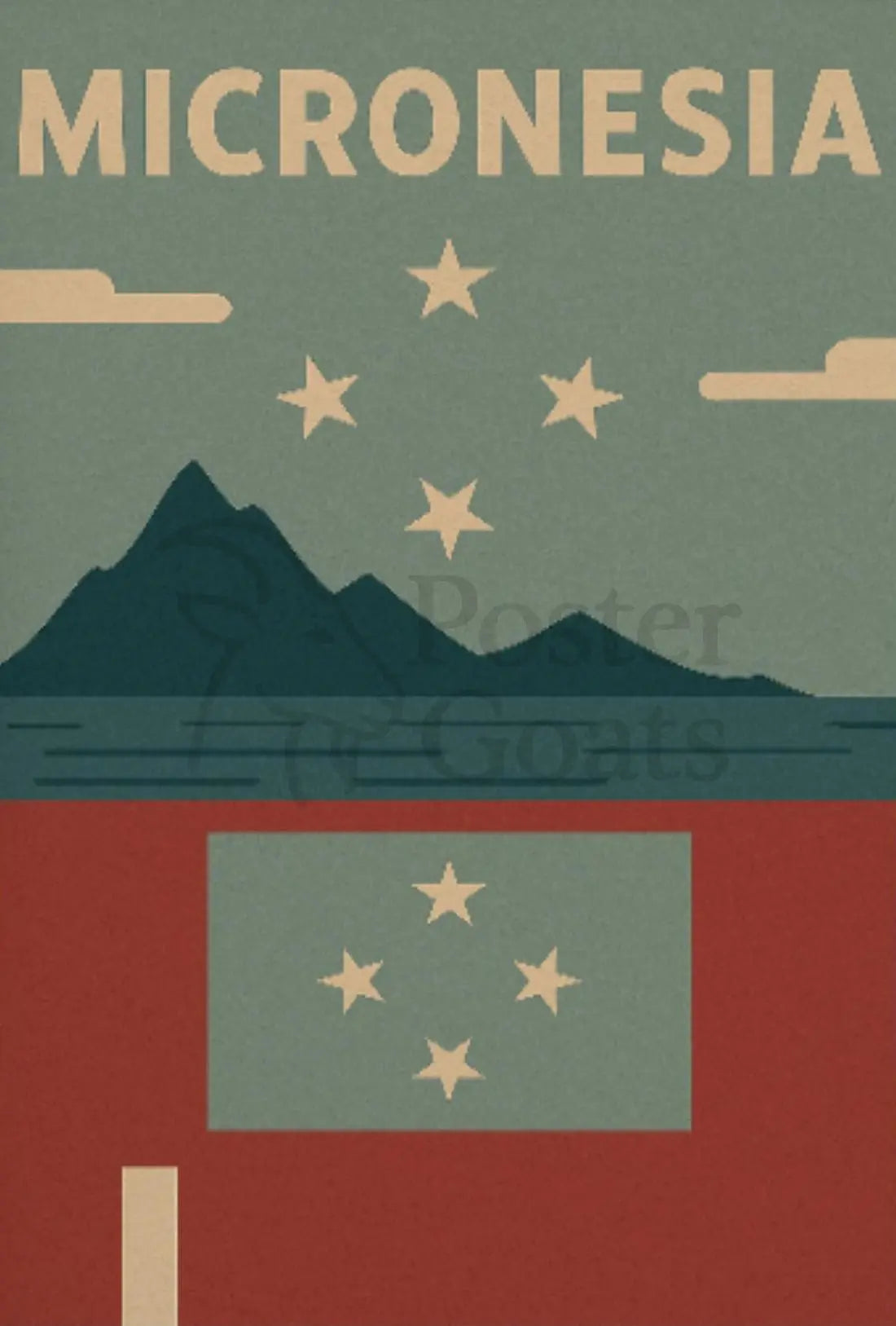 Micronesia Tropical Escape Vintage Travel Poster PosterGoat