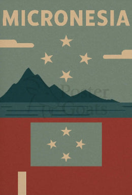 Micronesia Tropical Escape Vintage Travel Poster PosterGoat