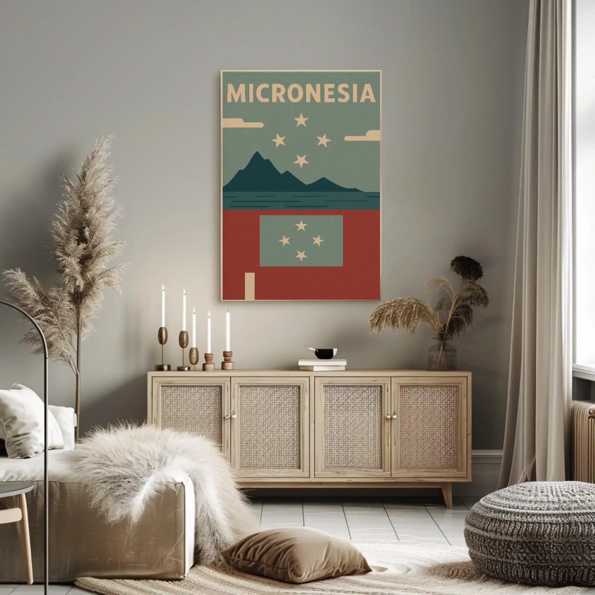 Micronesia Tropical Escape Vintage Travel Poster PosterGoat