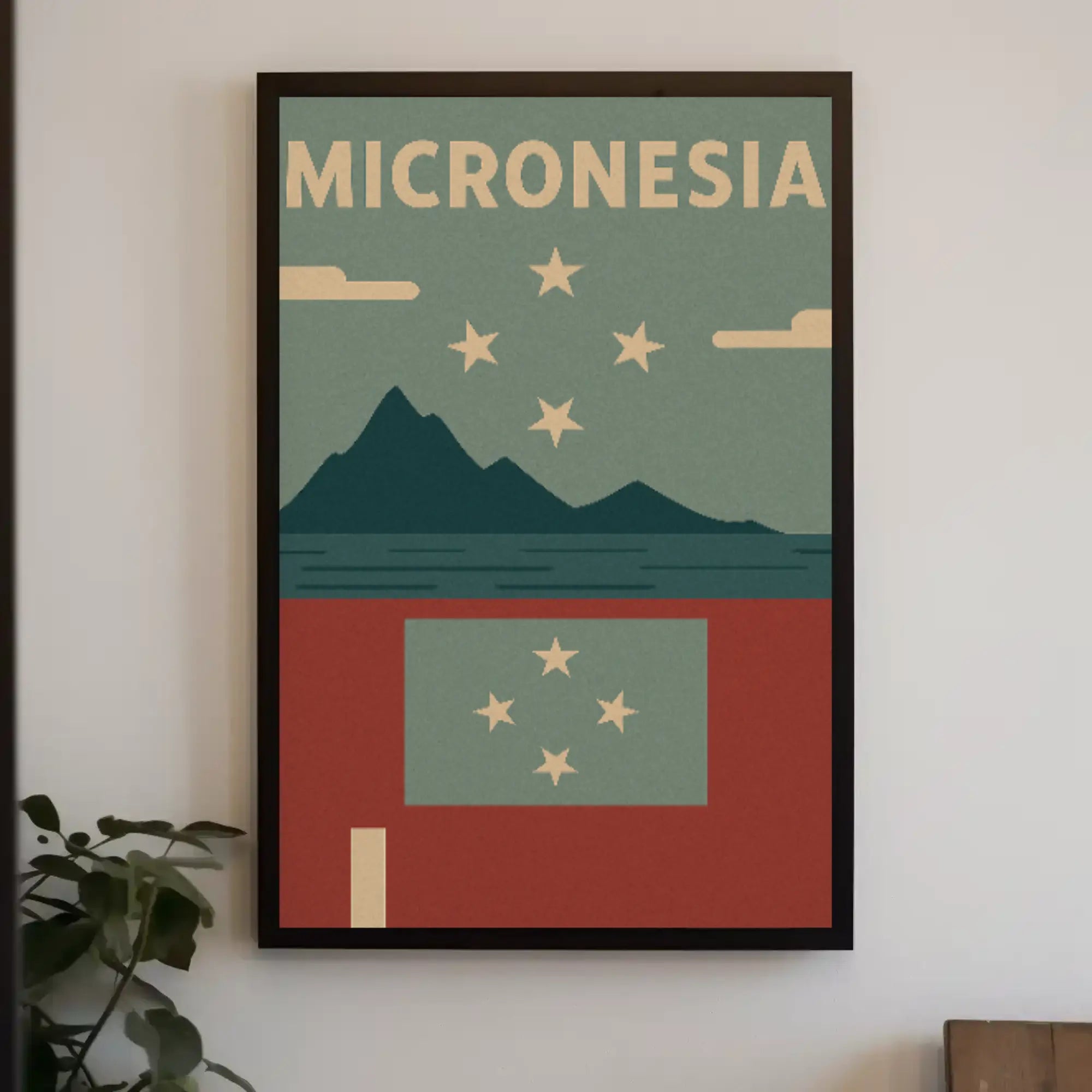 Micronesia Tropical Escape Vintage Travel Poster PosterGoat