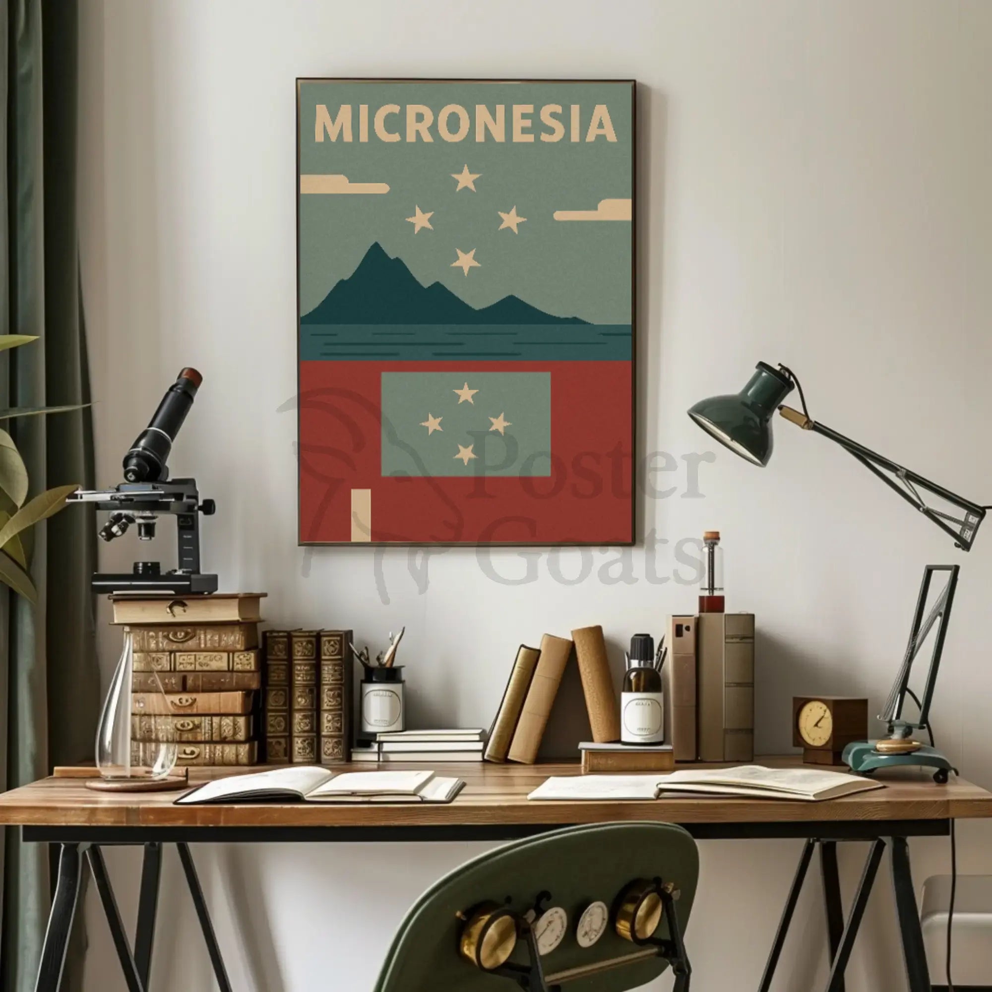Micronesia Tropical Escape Vintage Travel Poster PosterGoat