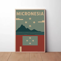 Micronesia Tropical Escape Vintage Travel Poster PosterGoat