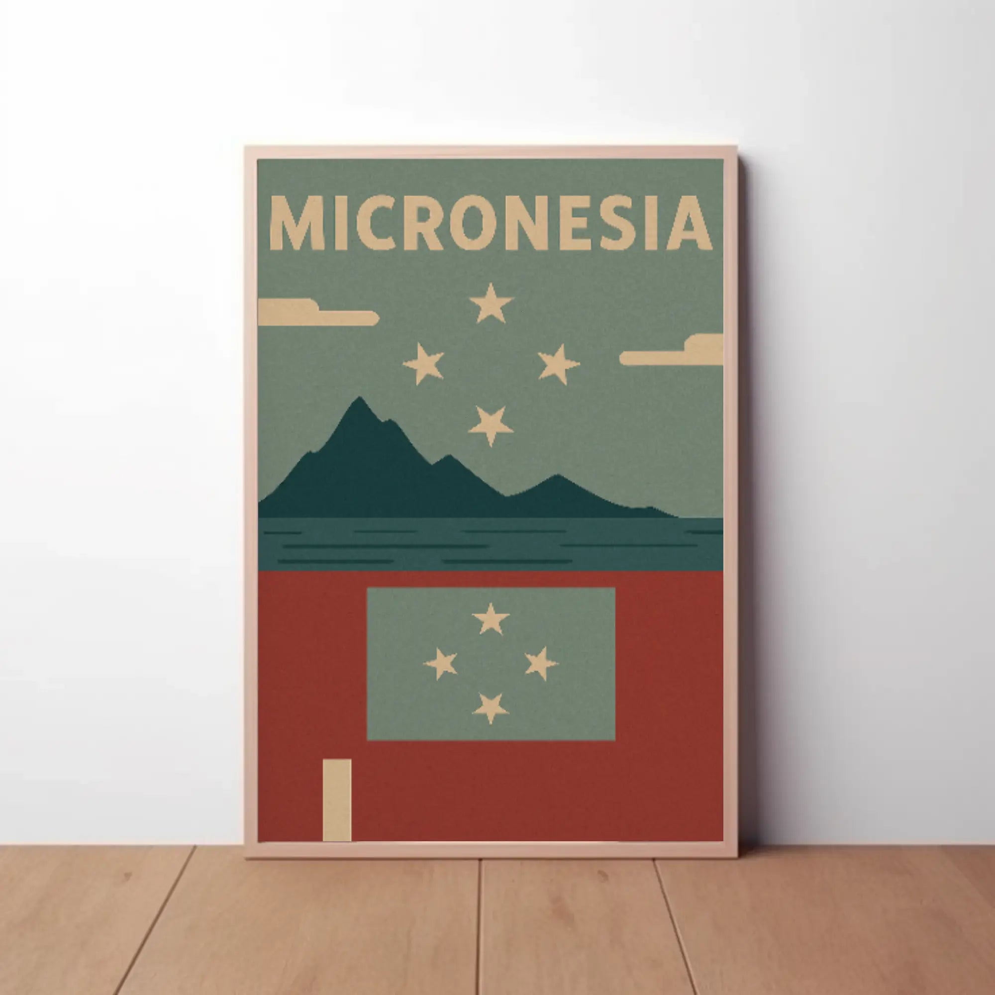 Micronesia Tropical Escape Vintage Travel Poster PosterGoat