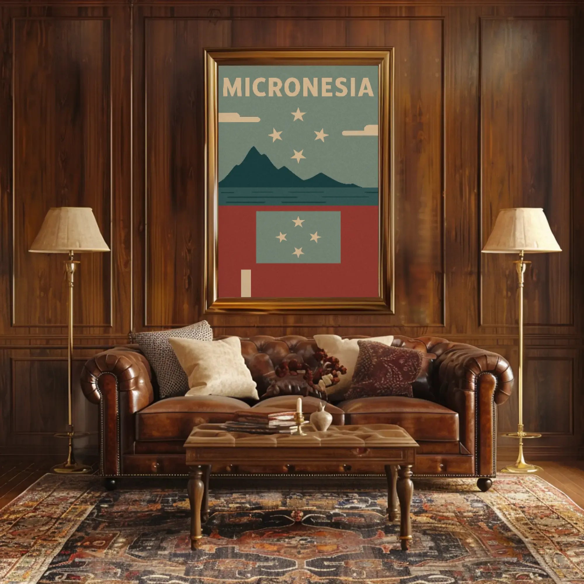Micronesia Tropical Escape Vintage Travel Poster PosterGoat
