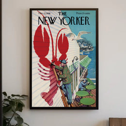 Mid-20th Century Coastal Town Travel Poster PosterGoat