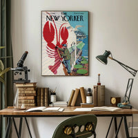 Mid-20th Century Coastal Town Travel Poster PosterGoat
