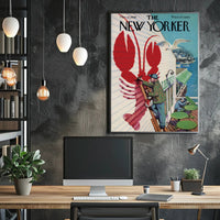 Mid-20th Century Coastal Town Travel Poster PosterGoat