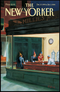 Mid-Century American Diner Scene Artistic Poster PosterGoat