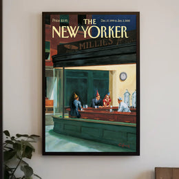 Mid-Century American Diner Scene Artistic Poster PosterGoat
