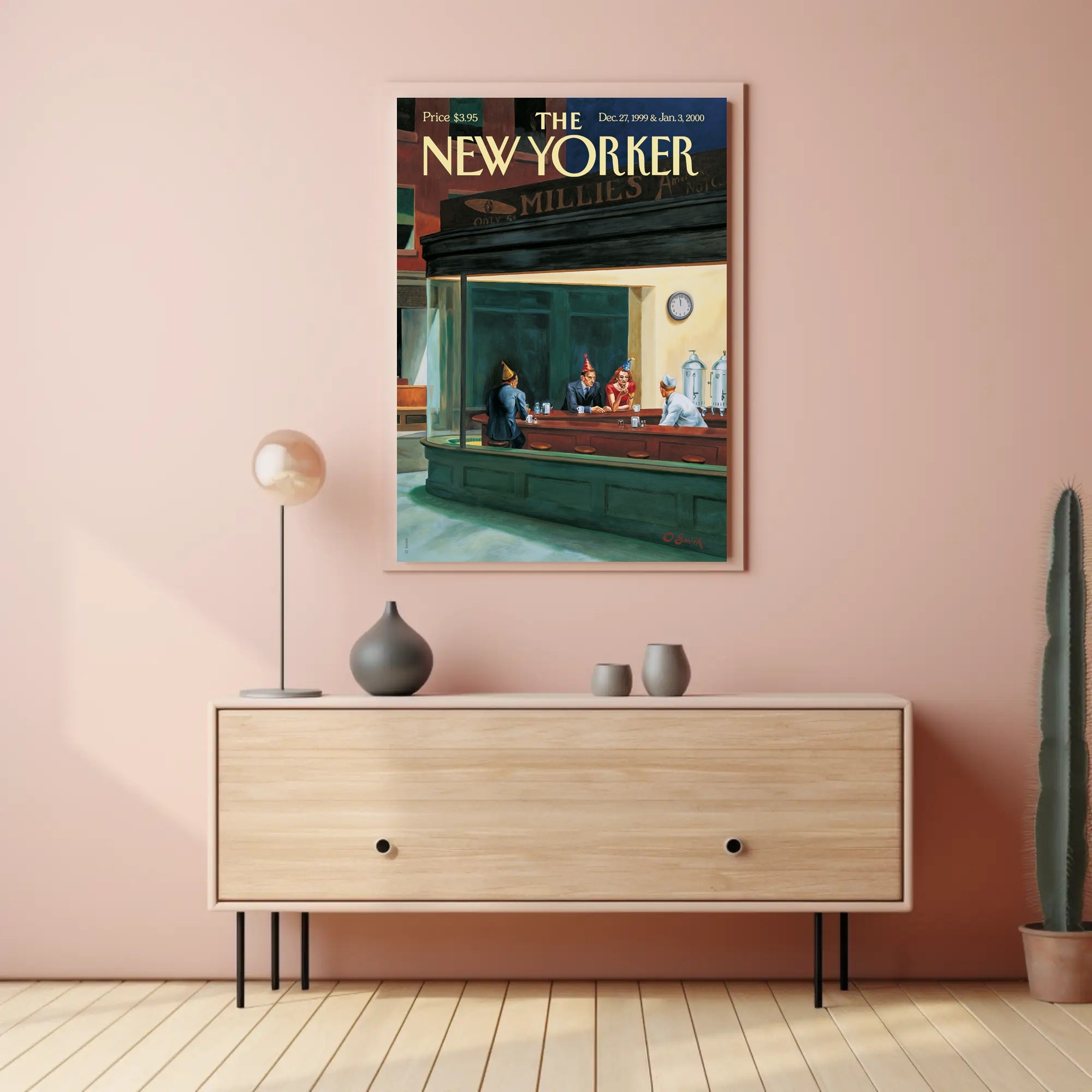Mid-Century American Diner Scene Artistic Poster PosterGoat