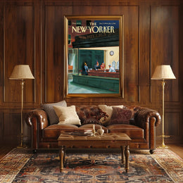 Mid-Century American Diner Scene Artistic Poster PosterGoat