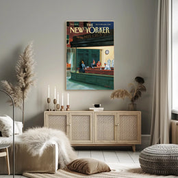 Mid-Century American Diner Scene Artistic Poster PosterGoat