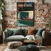 Mid-Century American Diner Scene Artistic Poster PosterGoat