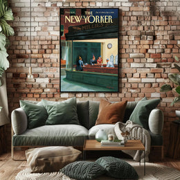 Mid-Century American Diner Scene Artistic Poster PosterGoat