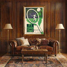 Mid-Century Tennis Promotion Vintage Sports Poster PosterGoat