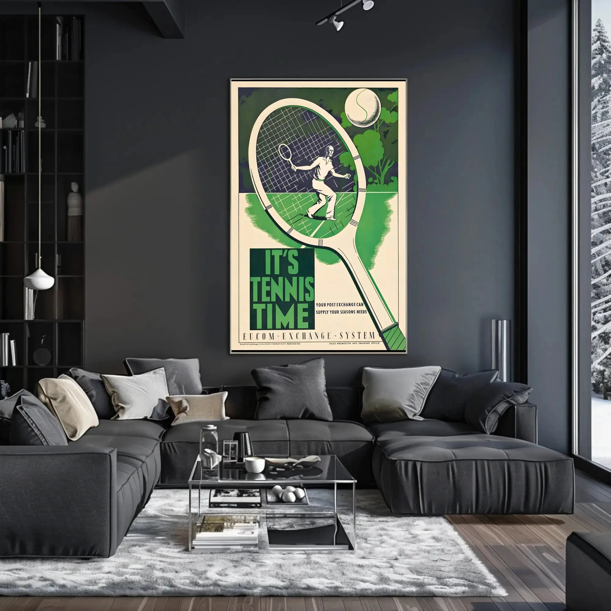 Mid-Century Tennis Promotion Vintage Sports Poster PosterGoat