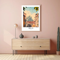 Milan Duomo Cityscape Art Print - Urban or Cityscape Poster PosterGoat