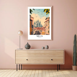 Milan Duomo Cityscape Art Print - Urban or Cityscape Poster PosterGoat