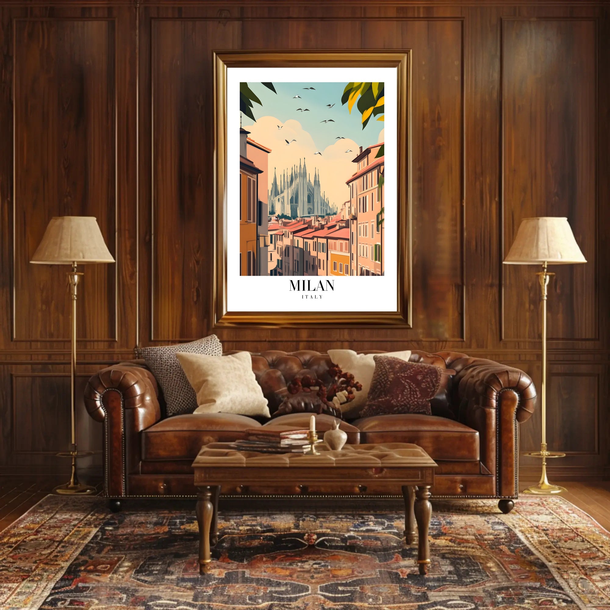 Milan Duomo Cityscape Art Print - Urban or Cityscape Poster PosterGoat