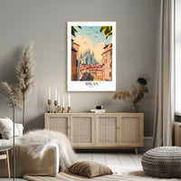 Milan Duomo Cityscape Art Print - Urban or Cityscape Poster PosterGoat
