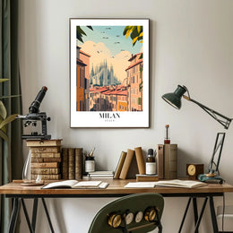 Milan Duomo Cityscape Art Print - Urban or Cityscape Poster PosterGoat