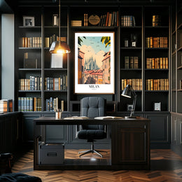 Milan Duomo Cityscape Art Print - Urban or Cityscape Poster PosterGoat
