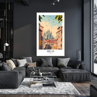 Milan Duomo Cityscape Art Print - Urban or Cityscape Poster PosterGoat
