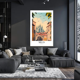 Milan Duomo Cityscape Art Print - Urban or Cityscape Poster PosterGoat