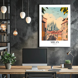Milan Duomo Cityscape Art Print - Urban or Cityscape Poster PosterGoat