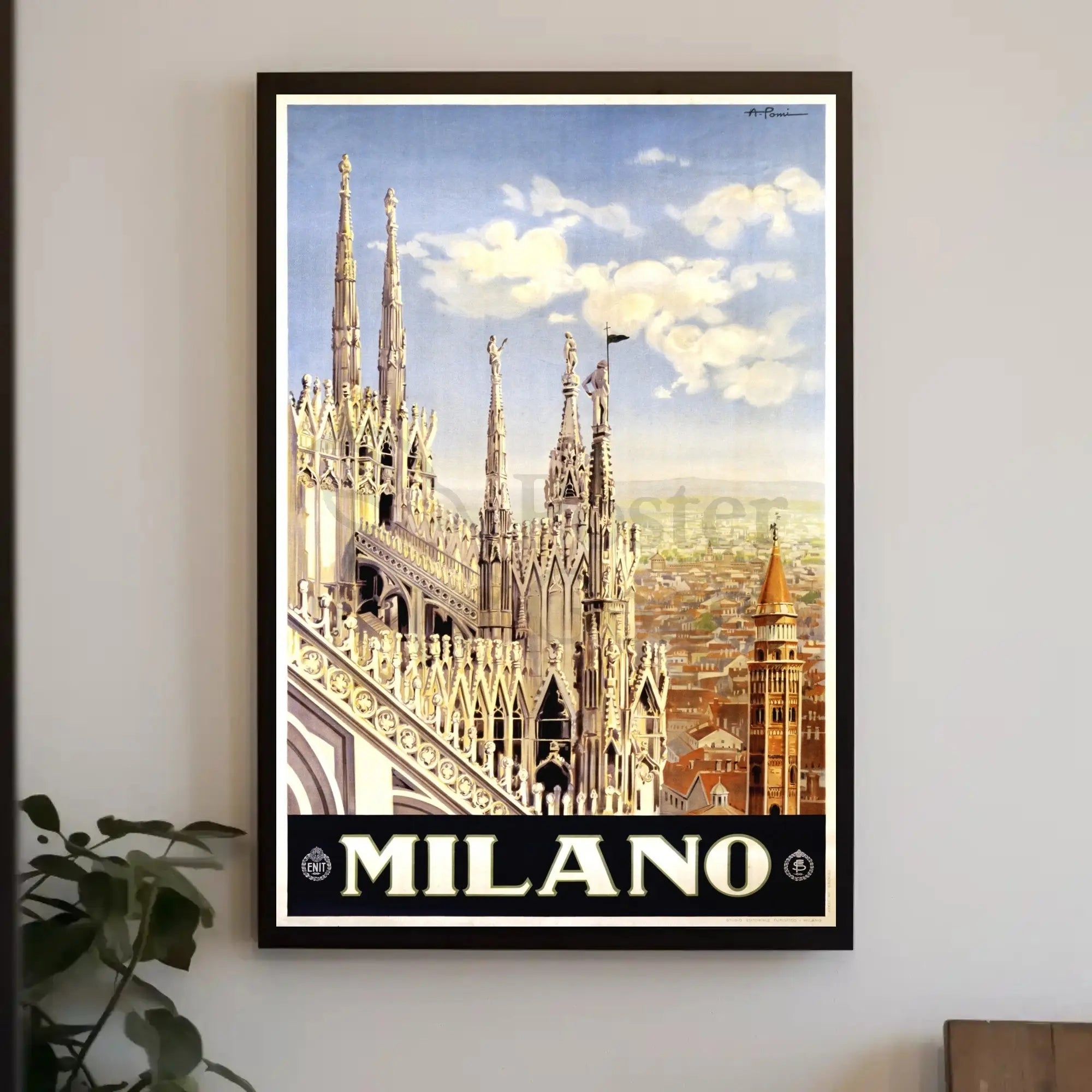 Milan Gothic Architecture Celebrated with Italian Travel Poster PosterGoat