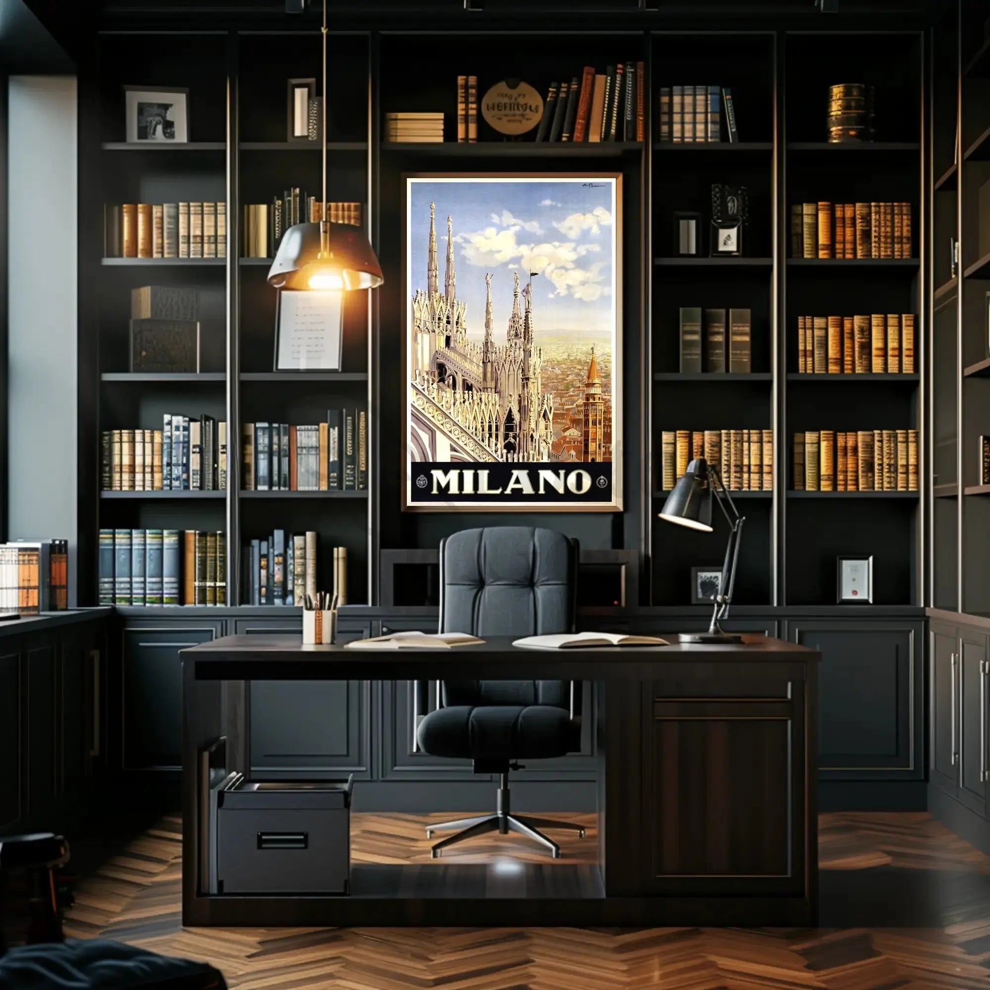 Milan Gothic Architecture Celebrated with Italian Travel Poster PosterGoat