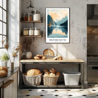 Milford Sound Serenity in Photorealistic Travel Poster PosterGoat