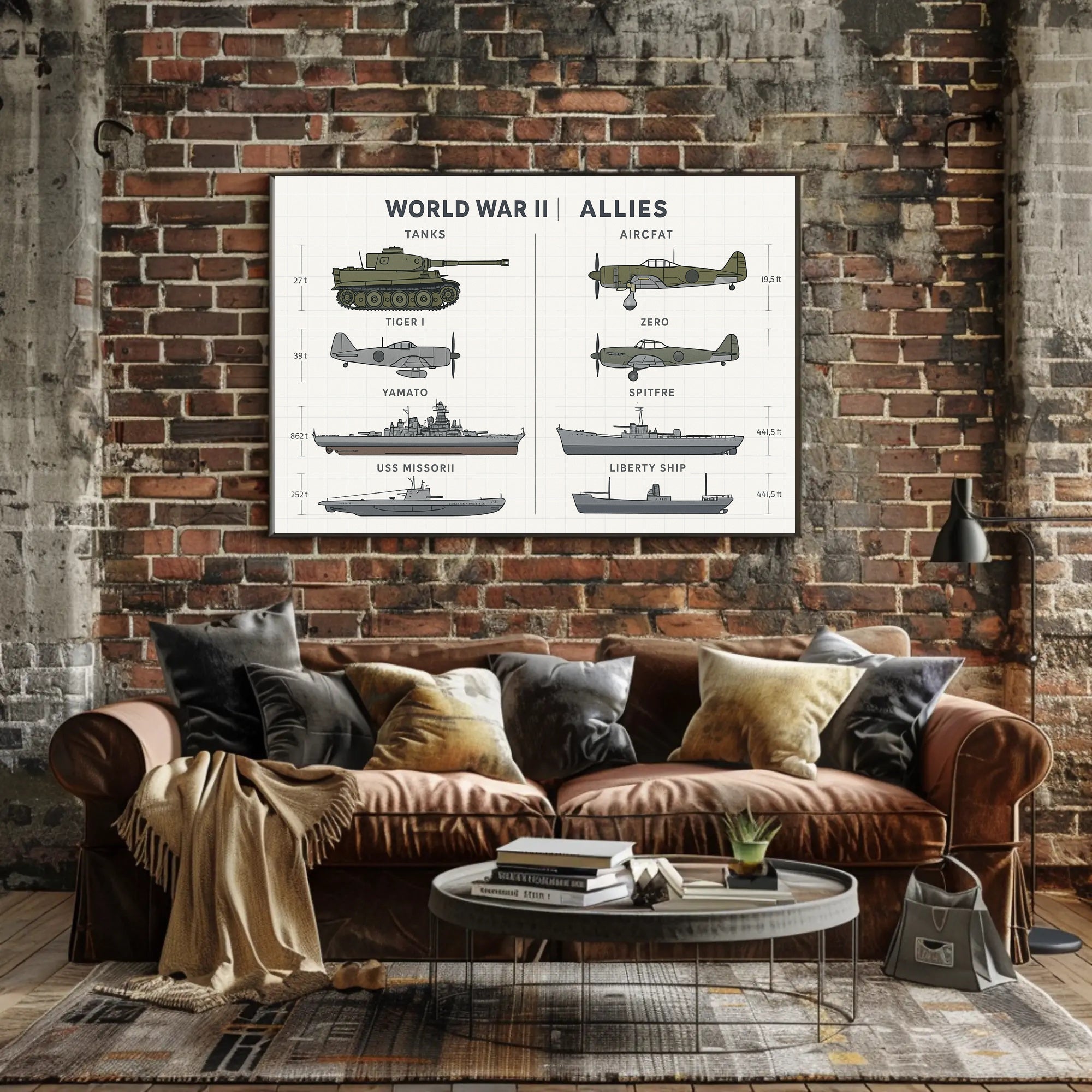 Military Vehicles Compilation WWII Poster PosterGoat