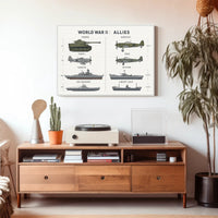 Military Vehicles Compilation WWII Poster PosterGoat