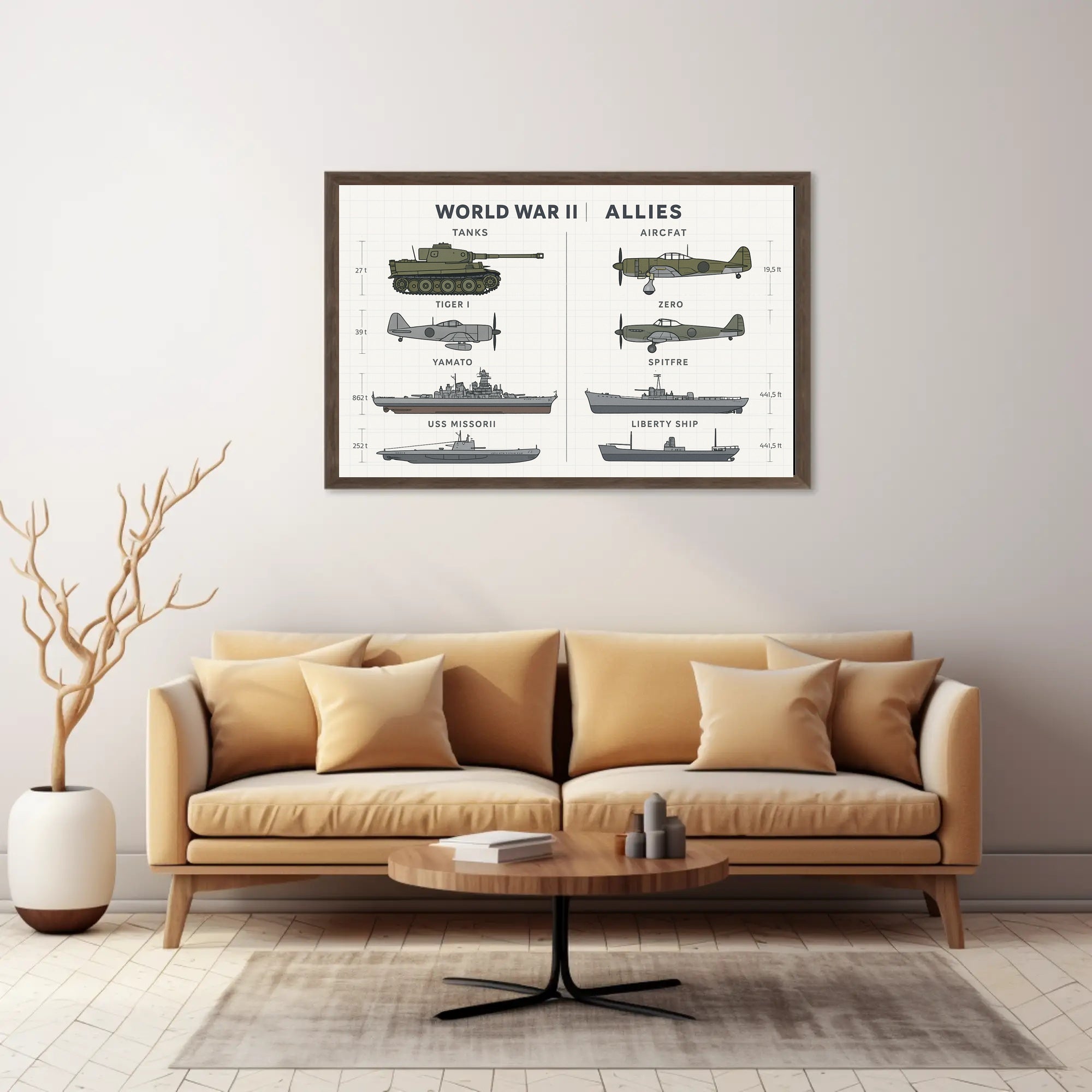 Military Vehicles Compilation WWII Poster PosterGoat