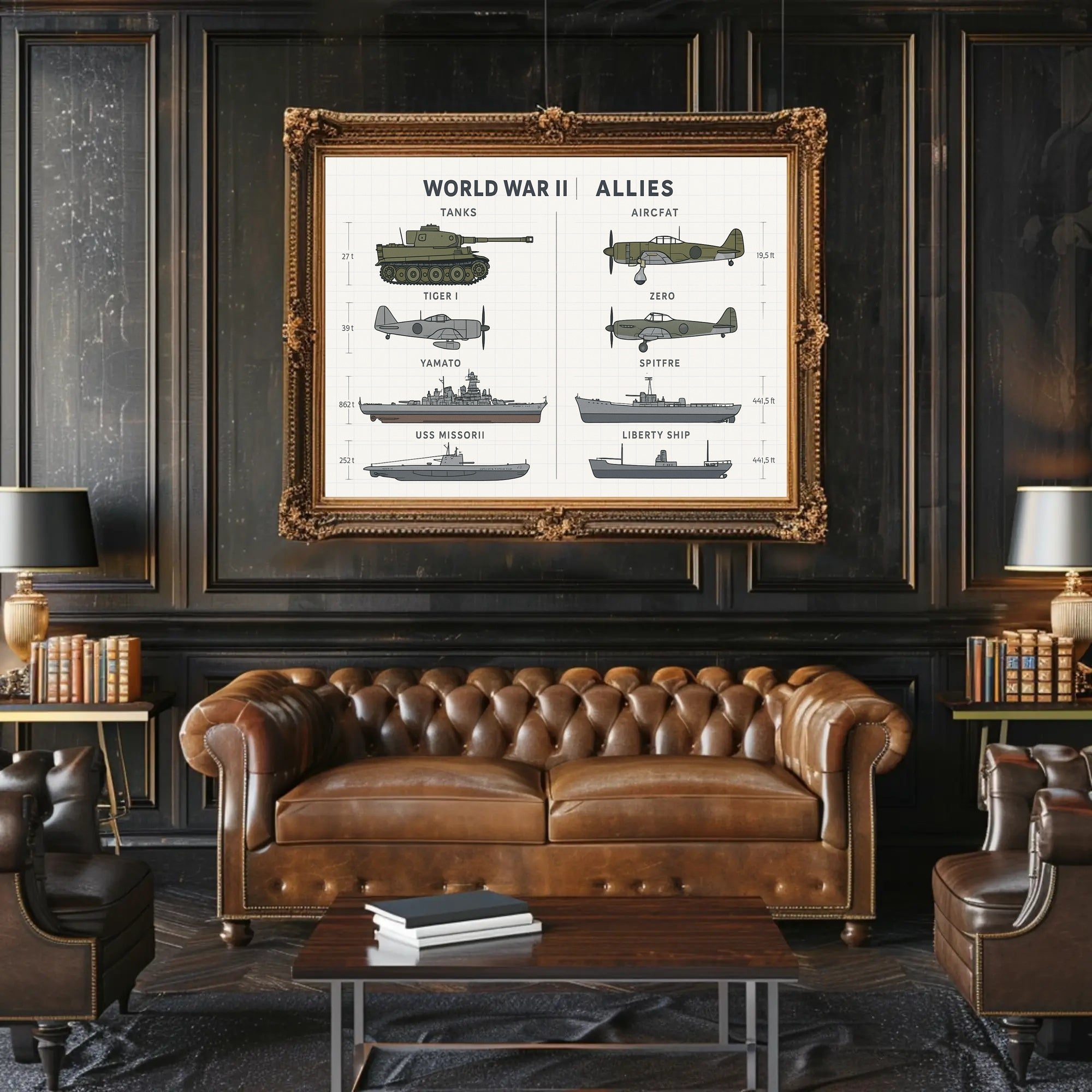 Military Vehicles Compilation WWII Poster PosterGoat