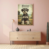 Miniature Schnauzer Countryside Charm Dog Breed Poster PosterGoat