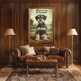 Miniature Schnauzer Countryside Charm Dog Breed Poster PosterGoat