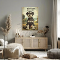 Miniature Schnauzer Countryside Charm Dog Breed Poster PosterGoat
