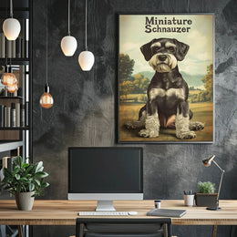 Miniature Schnauzer Countryside Charm Dog Breed Poster PosterGoat