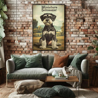 Miniature Schnauzer Countryside Charm Dog Breed Poster PosterGoat
