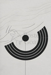 Minimalist Black and White Abstract Artistic Poster PosterGoat