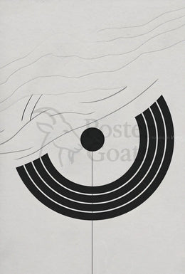 Minimalist Black and White Abstract Artistic Poster PosterGoat