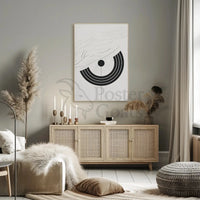 Minimalist Black and White Abstract Artistic Poster PosterGoat