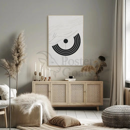 Minimalist Black and White Abstract Artistic Poster PosterGoat
