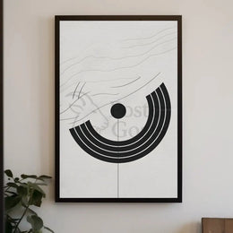 Minimalist Black and White Abstract Artistic Poster PosterGoat