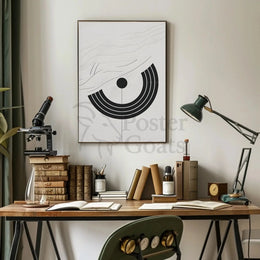 Minimalist Black and White Abstract Artistic Poster PosterGoat
