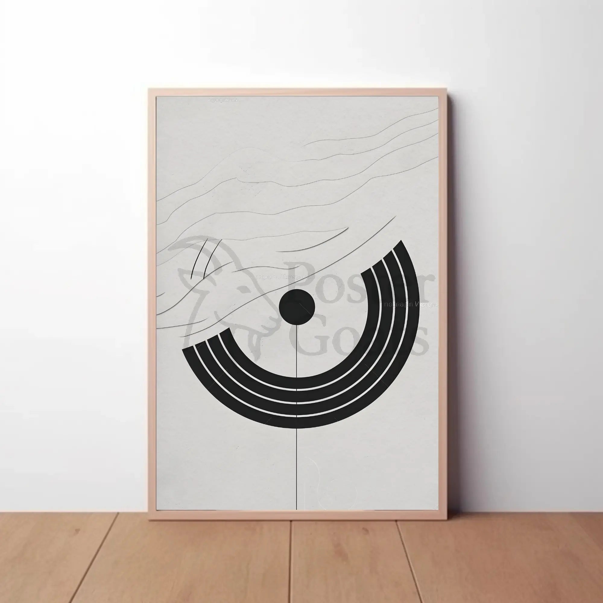 Minimalist Black and White Abstract Artistic Poster PosterGoat